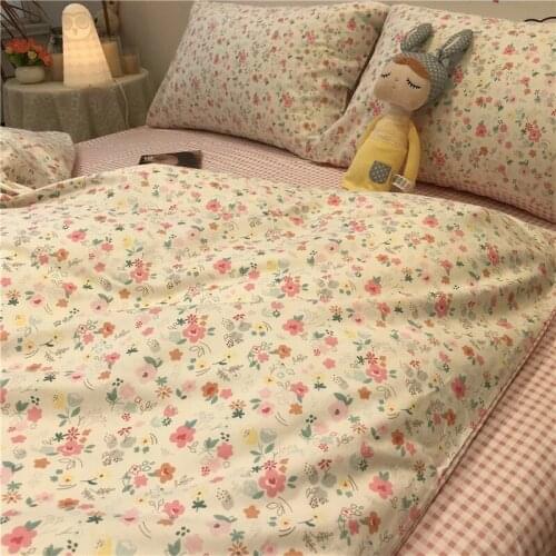 Japanese Little Flower Girls Four Piece Bedding Set;Single Student Shree Piece Set