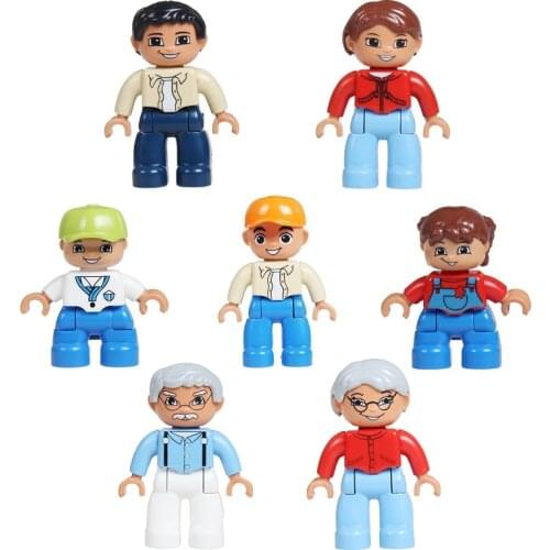 Big Particles Building Blocks Family figuren DIY Bricks Compatible With Duplo City Original Accessory Figures Toys Children Gift