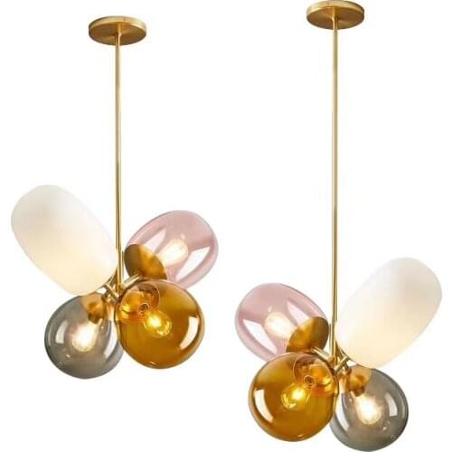 Childrens room lamp Nordic chandelier Sleeping INS Modern Restaurant Personality Creative Balloon Cafe Milk Tea Shop Chandelier