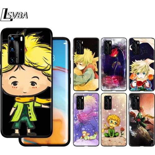 Cute Little Prince For Huawei P40 P30 P20 P10 Pro Lite E Plus 4G 5G P9 P8 Lite P Smart Z S Plus Soft Black Phone Case