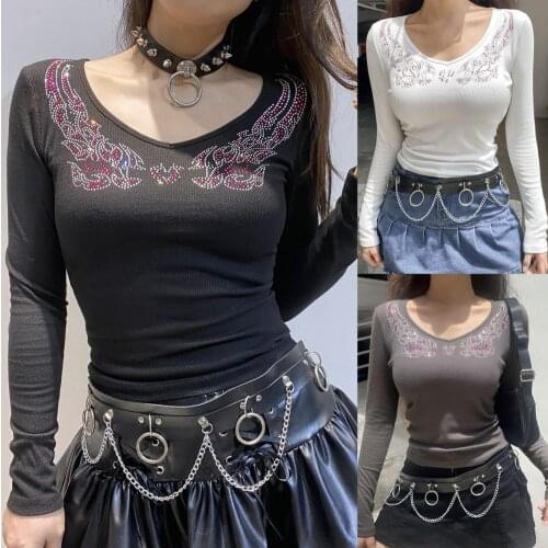 Trendy V-Neck Ribbed Slim Blouse Slim Blouse Skin-friendly Breathable