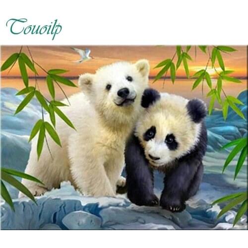 Diy Diamond Painting Cross-Stitch Kits 5D square Full Diamond Embroidery animal panda icon rhinestones Diamond Mosaic picture