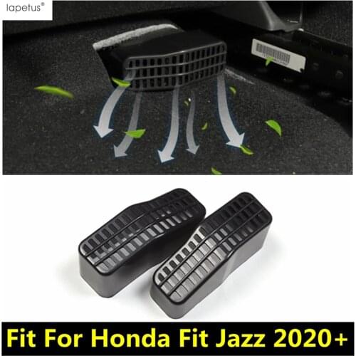 Under Seat Bottom Air AC Duct Anti-blocking Outlet Vent Cover Trim Plastic Protective Accessories For Honda Fit Jazz 2020 2021