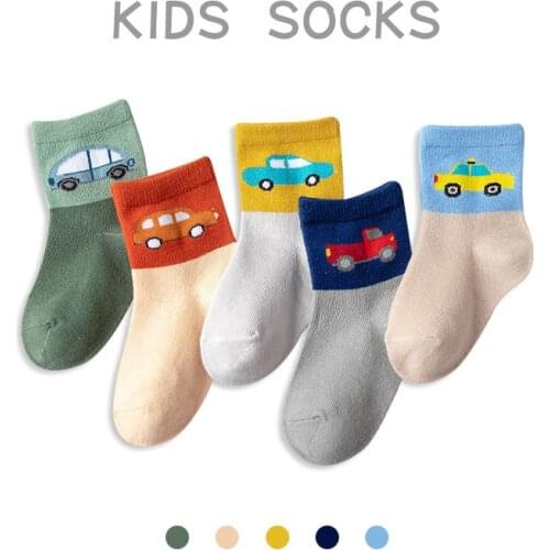 5 Paris/Lot Childrens Socks for Boys Girls Cotton Fashion Baby Lovely Cartoon Monkey Socks Children Clothes Accessories