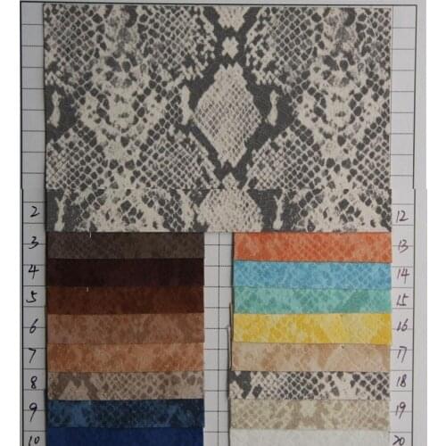 Wholesale artificial PU leather serpentinite leather fabric wholesale