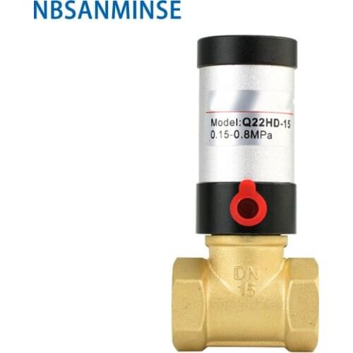 Pneumatic Parts Pneumatic Control Valve Q22HD Brass Electric Solenoid Valve Pneumatic Valve for Water Oil Air Gas NBSANMINSE