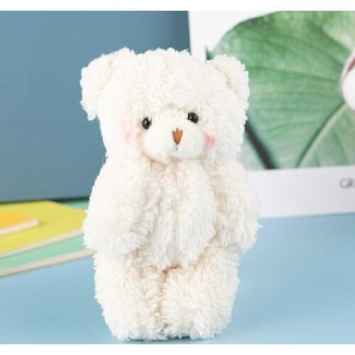 Ins online celebrity pendant cute blush bear plush doll cartoon joint bear doll bag accessories keychain birthday gift small toy