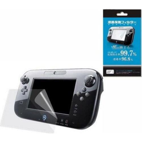 Clear Protective Film Screen Protector Joypad LCD Surface Guard Cover Protection for Nintendo Wii U Gamepad WiiU Pad Controller