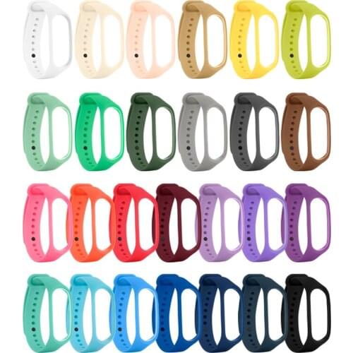 TPU Solid Strap For Xiaomi Mi Band 3 4 Wristband Bracelet Replacement For Xiaomi Band 4 Wrist Color TPU Strap