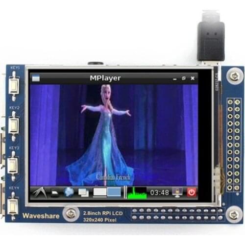 2.8inch RPi LCD (A) Resistive Touch Screen TFT Display Designed for Raspberry Pi 320*240 resolution SPI Interface