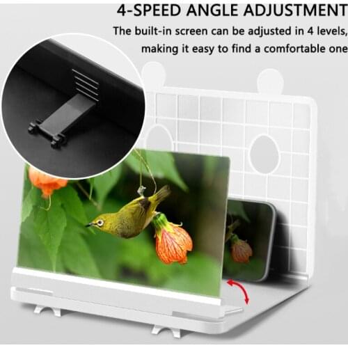 3D Mobile Phone Screen Magnifier 10 Inch HD Video Amplifier Stand Bracket Movie Video Game Magnifying Folding Phone Holder