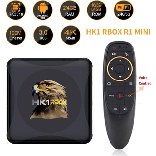 HK1 RBOX R1 mini Smart Android 10 TV Box 4GB 64GB Rockchip RK3318 1080p Google Play Youtube HK1 BOX Set top Box 4K Media Player