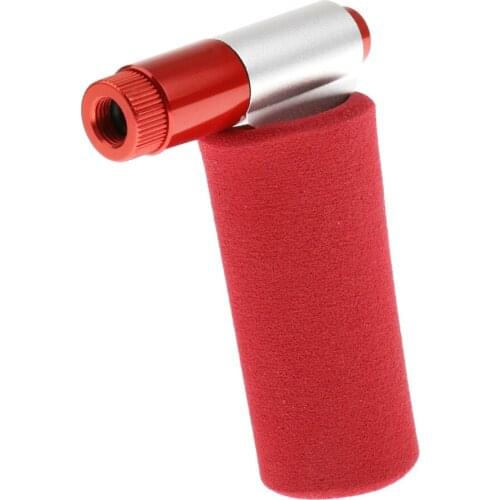 CO2 Bicycle Bike Threaded Cartridge Tire Pump Mini Cycle Tyre Inflator for Presta Schrader --Red Color