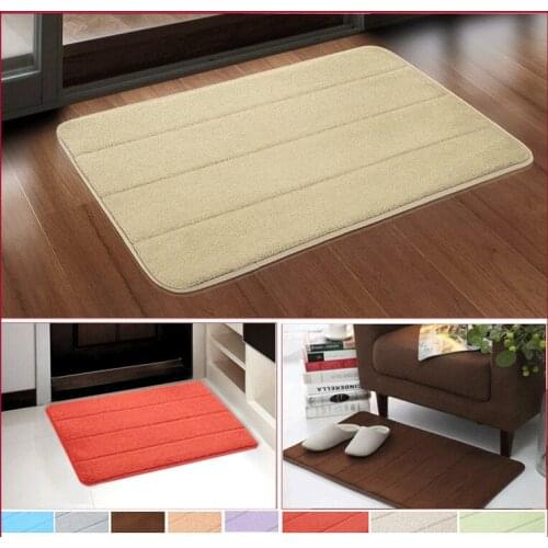 NiceRug Top Quality Memory Foam Water-absorbing Non-Slip Soft Striped Bath Mat Carpet Floor Mats Luxurious Memory Foam Bath Ru