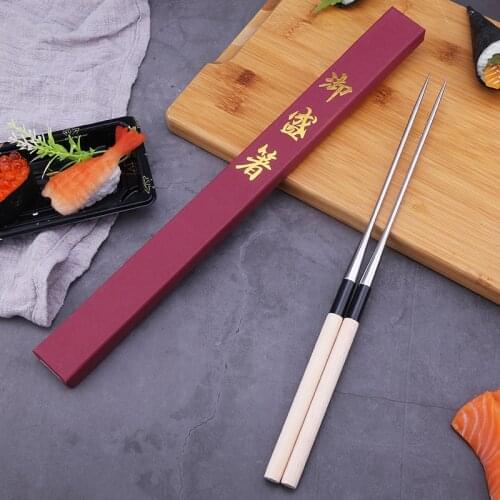 Japanese Style Stainless Steel Sashimi Sushi Chopsticks Restaurant Hotel Kitchen Tools