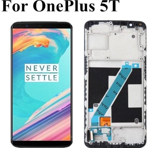 Tested 5T LCD For Oneplus 5T A5010 LCD Display+Touch Panel Screen Digitizer With Frame Assembly replacement for Oneplus 5T Lcd