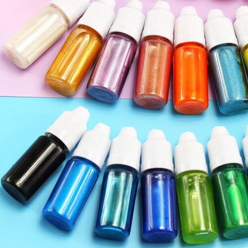 10ml Pearlescent Pigment UV High Concentration Resin Liquid Pearl Coloring Dye Resin Epoxy Colorant for DIY Jewelry Making Tool