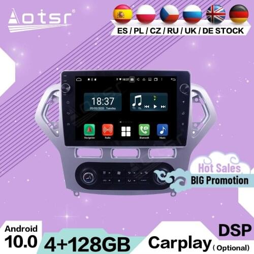 4+128G Carplay Multimedia Android 10.0 For Ford Mondeo MK4 2007 2008 2009 2010 GPS Navigation Video Auto Car Radio IPS Head Unit