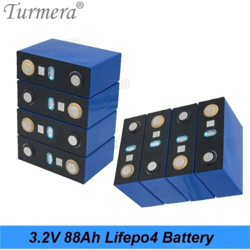 8Piece/Lot 3.2V 88Ah Lifepo4 Rechargeable Battery Lithium Iron Phosphate Cell for 12V 24V 48V Uninterrupted Power Supply Turmera