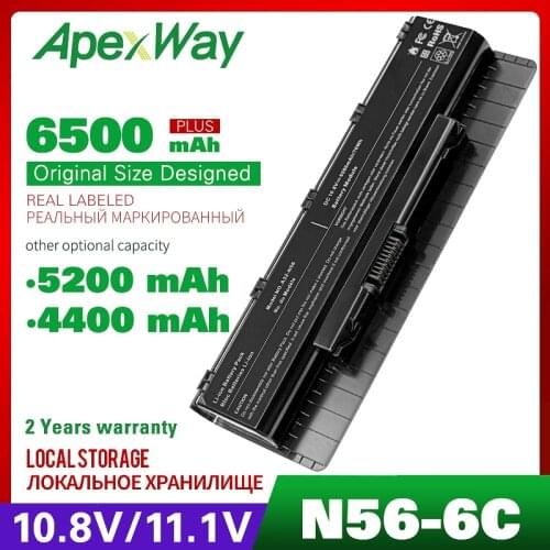 Laptop battery for Asus A31-N56 A32-N56 A33-N56 N46 N46J N46JV N46V N46VB G56 G56J G56JK G56JR ROG G56 G56J G56JK G56JR