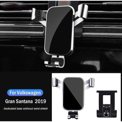 Car Mobile Phone Holder Special Air Vent GPS Gravity Navigation Bracket For Volkswagen VW Gran Santana 2019 Car Accessories