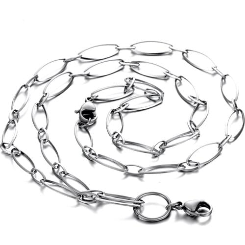 30'' large Stainless steel expensive manual solder flat cable chain for pendant necklace men woman