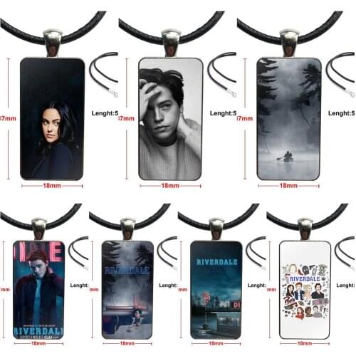 For Women Girls American Tv Riverdale Jughead Jones Style Necklace Fashion Long Chain With Rectangle Necklace Jewelry