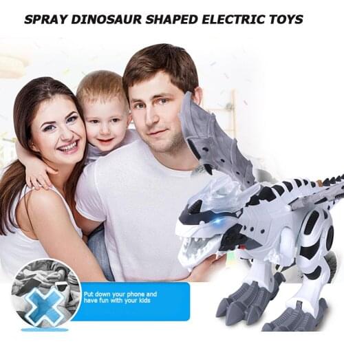 Electric Toy Fire Breathing Water Spray Mechanical Spray Dinosaur Shaped Electric Toy Light Sound Walking Cool Model Toy