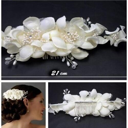 Bridal diamond inlaid pearl headdress hair band wedding headdress hair cap Bridal Hair Band Flowers Headpieces Pin