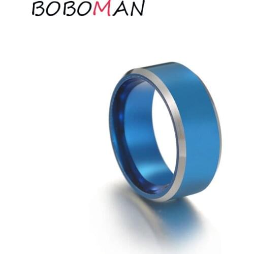 Fashion Mens Black Titanium Ring Matte Finished Classic Engagement Anel Jewelry For Male Wedding Bands