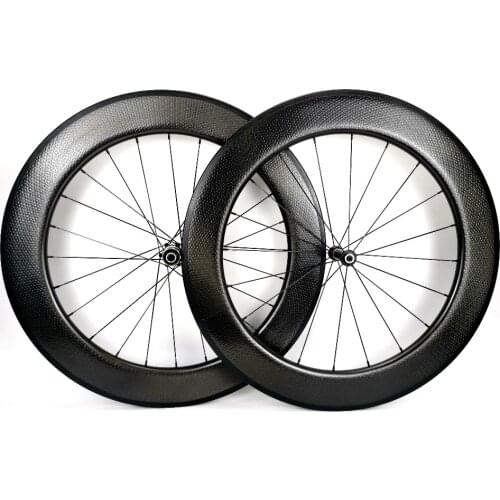 700C full carbon dimple surface road bicycle wheels 26mm width 80mm depth Road Bicycle carbon wheelset with Novatec 511/522 hubs