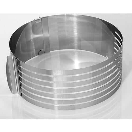 Cake Ring Cake Slicer Stainless Steel Cake Mold Adjustable Retractable Circular Cake Mold Layered Baking Tool Kit
