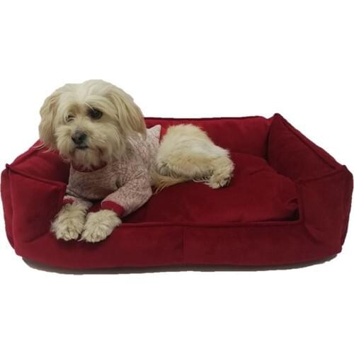 Muud Fashion Washable Cat and Dog Bed Red