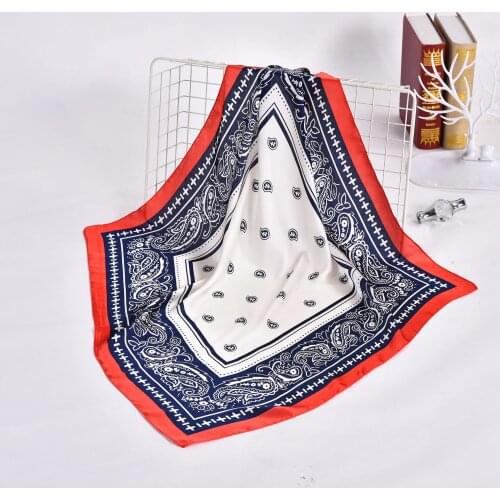 Fashion Kerchief Silk Satin Hair Scarf For Women Handkerchief Paisley Printed Bag Scarfs Female Headband Neck Scarves For Ladies