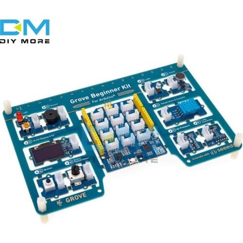 All-in-one Grove Beginner Kit Sensor Module for Arduino UNO Compatible Board ATmega328p Based Seeeduino Lotus with 10 Sensors