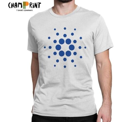 Cardano Ada Crypto Bitcoin T Shirts Mens Pure Cotton Humor T-Shirts Crewneck Tee Shirt Short Sleeve Clothing 4XL 5XL