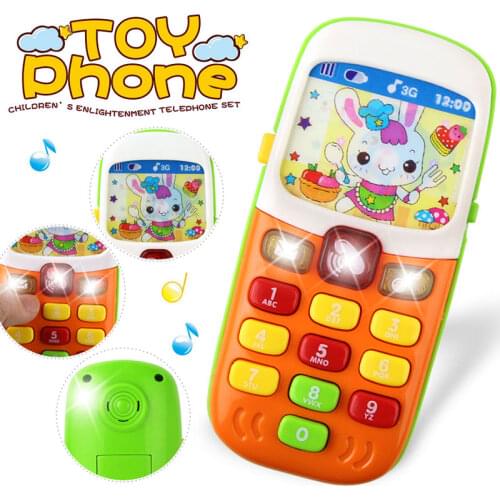 Telephone Educational Learning Toys Kid Cellphone Mobile Phone Electronic Toy Music Sound Machine Baby Infant Best Gift for Kids