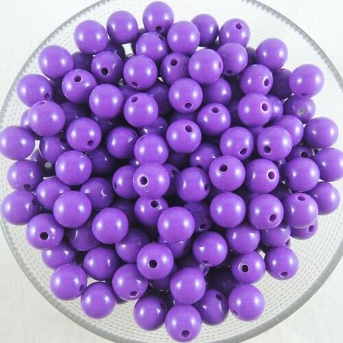 Wholesale Acrylic Gumball Spacer DIY Loose Plastic Beads Round Jewelry Accessories 6.8.10.12.14mm YK-16