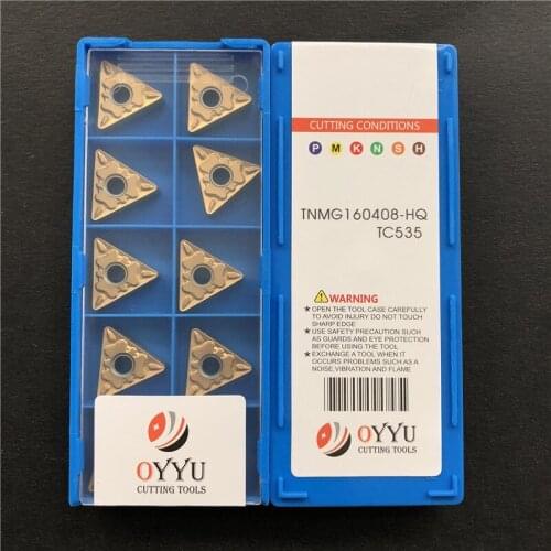 OYYU TNMG 160408 TNMG160408-HQ TC535 coating Cermet Processing Steel and Cast Iron Lathe Tools Carbide Inserts Turing Tool CNC