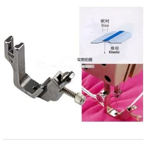 Industrial sewing machine full steel ELASTIC SHIRRING FOOT BROTHER Adjustable S537 1/2,S537 5/16,S537 1/4,S537 3/16,S537 1/8