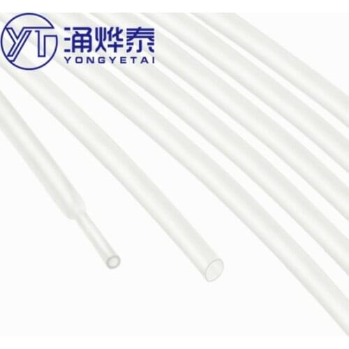 YYT 10meter/lot Transparent Heat shrink tubing diameter 0.6mm 0.8mm 1mm 1.5mm 2mm 2.5mm 3mm 3.5mm 4mm 4.5mm