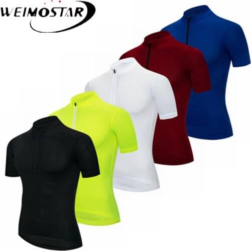 Weimostar cycling jersey mtb jersey short sleeve mtb motocross jersey mtb shirt maillot mtb shirt Pure color