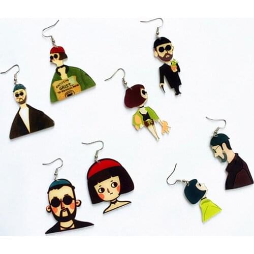Punk Funny Cartoon Figure Dangle Earrings For Women Girls Geometric Acrylic Earrings Brincos Female Party Jewelry Free Shipping