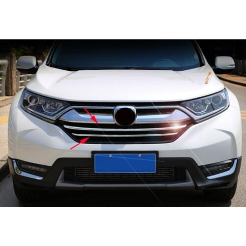 Exterior Front Radiator Grille Mouldings 2PCS FOR Honda CR-V CRV 2017 2018