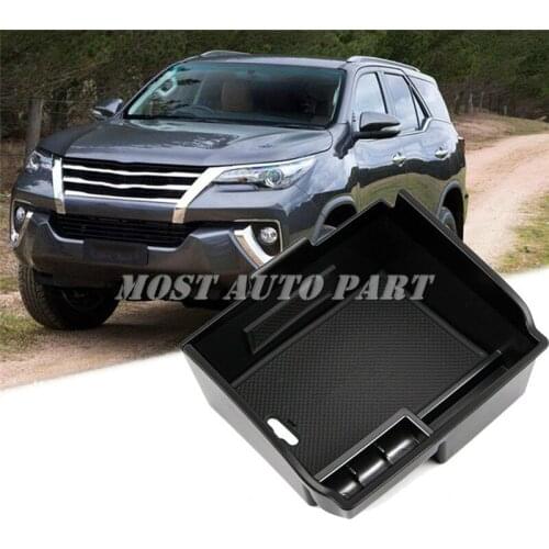 Inner Armrest Insert Storage Box Tray For Toyota Fortuner 2016-2018 Car Decoration Car Accesories Interior