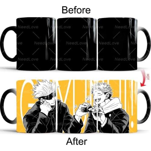 Yuji Itadori Jujutsu Kaisen Sukuna Ryoumen Anime Hot Water Color Change Magic Coffee Cup Mug