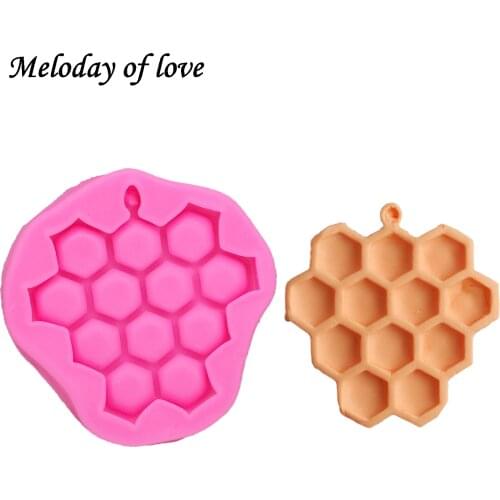 1Pcs DIY Honeycomb shape Silicone Mold Fondant Mould cake decorating tools dessert decorators Sugarpaste Craft Bakeware T1279
