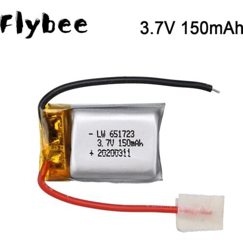 3.7V 150mAh 20C Li-po Battery For Syma S107 S107G S107-19 Skytech M3 Airplane Helicopter Drone Lithium Battery 651723