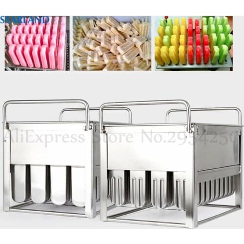 40 Branches Commercial Ice Pop Molds Ice Lolly Popsicle Moulds 304 Stainless Steel Ice Cream Block Mold with Stick Holder