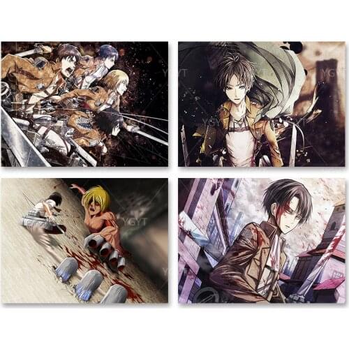 Diamond Diy Attack on Titan Anime Painting Full Round Drill 5D Cross Stitch Home Decor Wall Art Craft Embroidery Pictures Japan